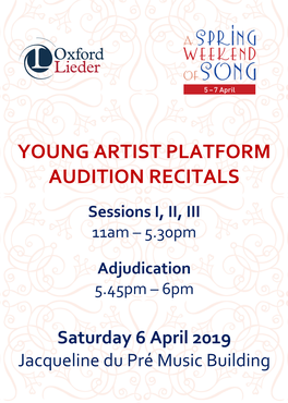 Young Artist Platform Audition Recitals