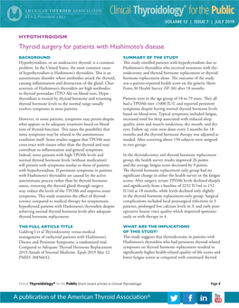 Thyroid Surgery for Patients with Hashimoto's Disease