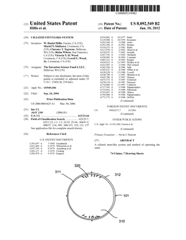 (12) United States Patent (10) Patent No.: US 8,092,549 B2 Hillis Et Al