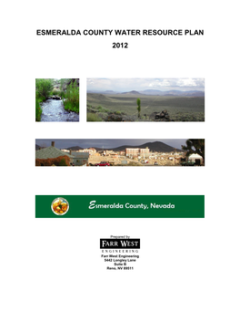 Esmeralda County Water Resource Plan 2012