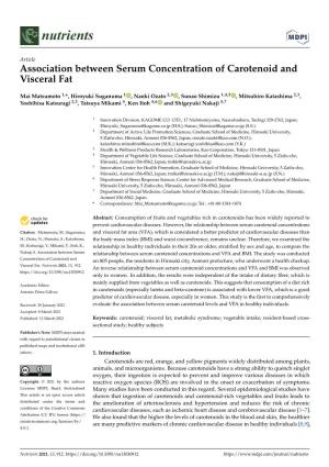 Association Between Serum Concentration of Carotenoid and Visceral Fat