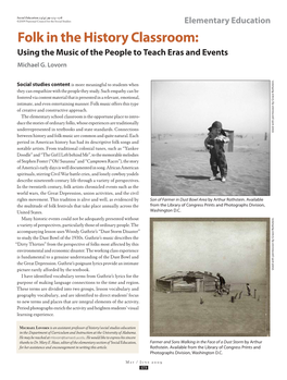 Folk in the History Classroom: Using the Music of the People to Teach Eras and Events Michael G