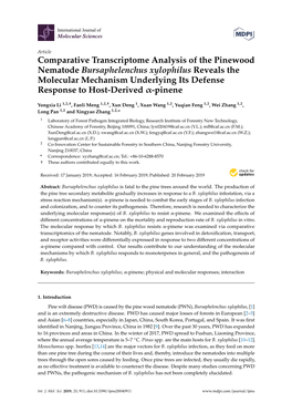 Comparative Transcriptome Analysis of the Pinewood Nematode