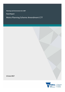 Moira Planning Scheme Amendment C77 Front Page