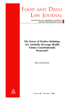 Food and Drug Law Journal