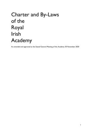 Charter and By-Laws of the Royal Irish Academy