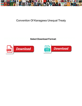 Convention of Kanagawa Unequal Treaty