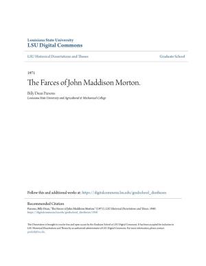 The Farces of John Maddison Morton