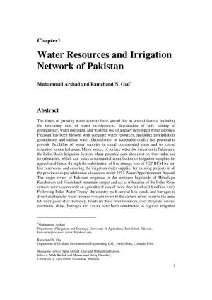 Water Resources and Irrigation Network of Pakistan