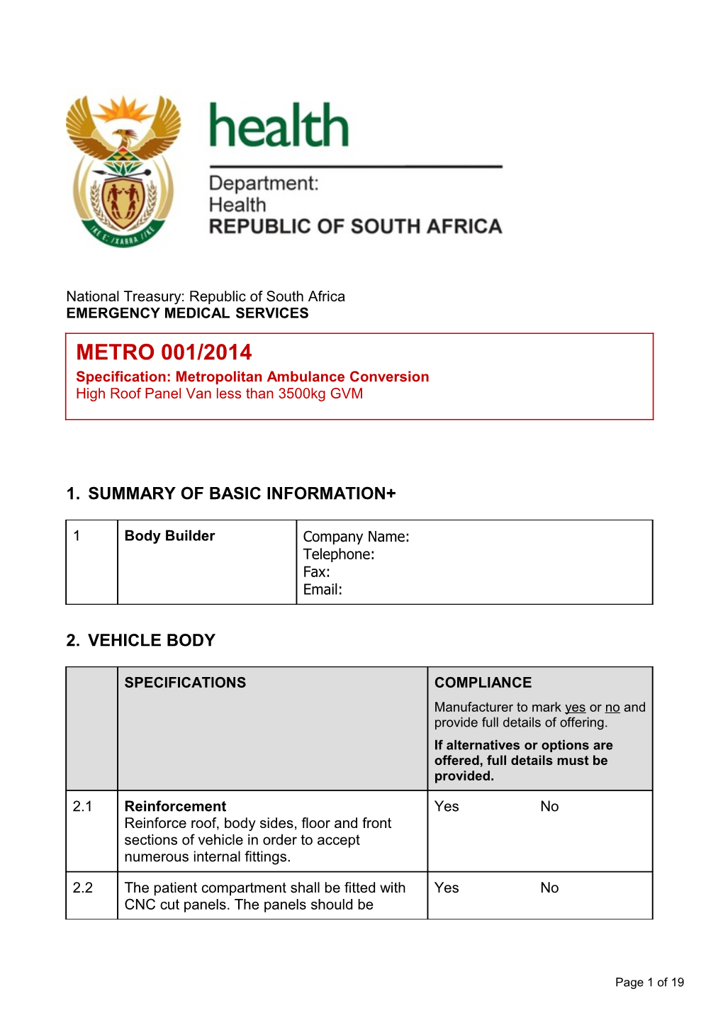 National Treasury: Republic of South Africa