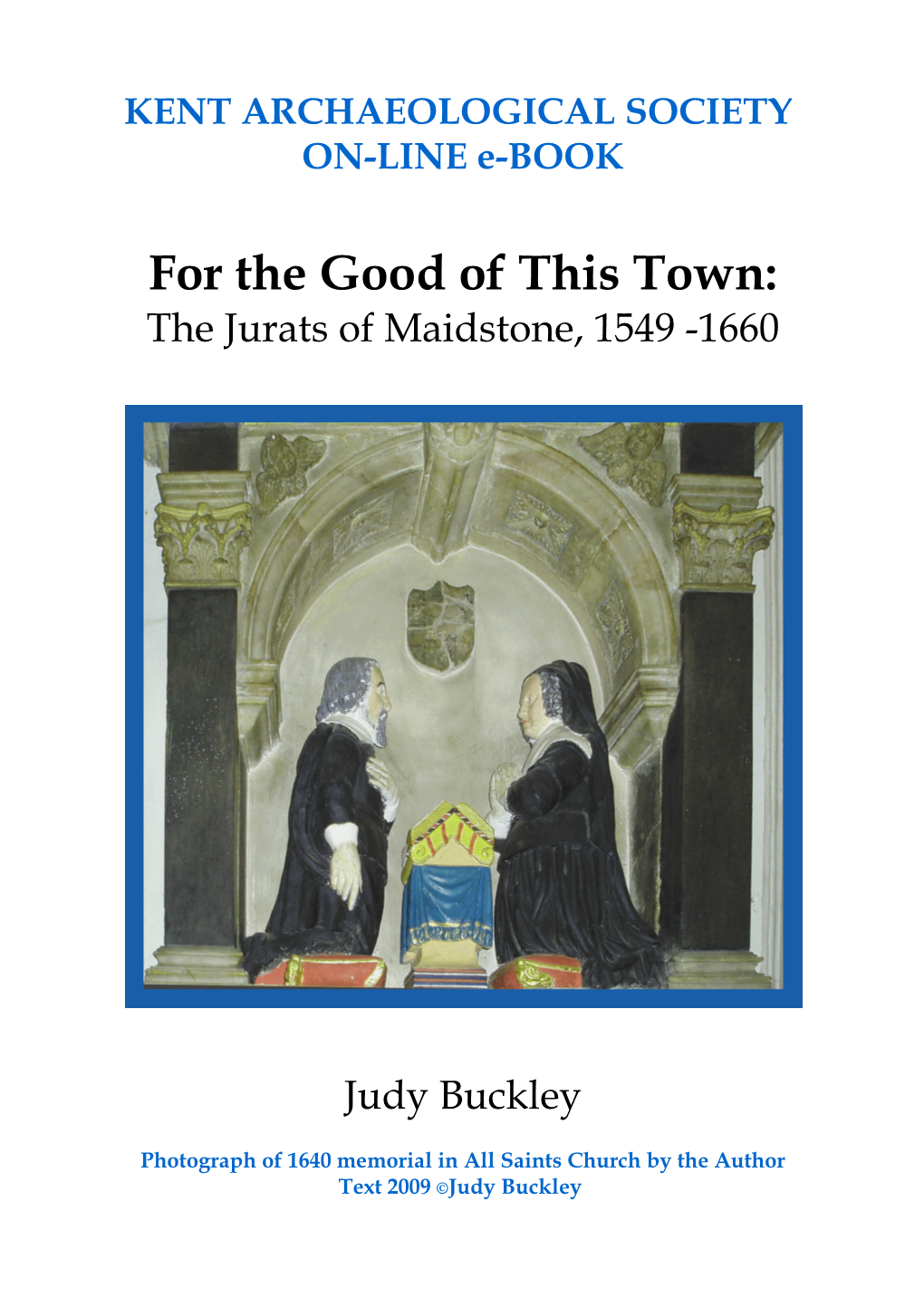 The Jurats of Maidstone, 1549 -1660