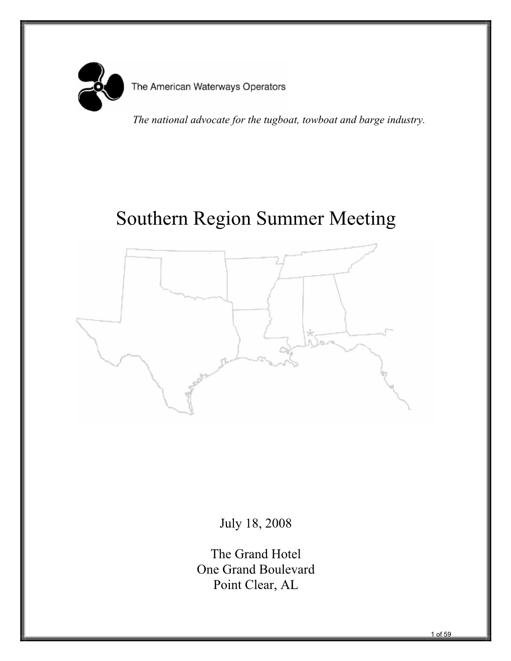 Southern Region Summer Meeting