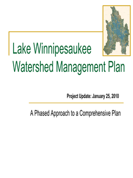 Lake Winnipesaukee Watershed Management Plan