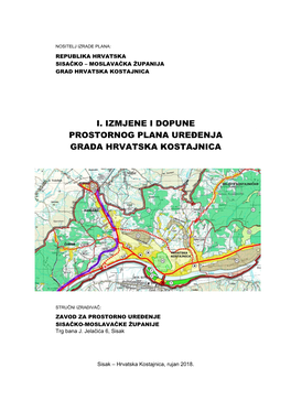 I. Izmjene I Dopune Prostornog Plana Uređenja Grada Hrvatska Kostajnica