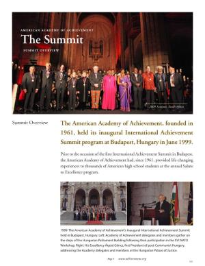 The Summit SUMMIT OVERVIEW