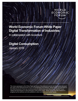 World Economic Forum White Paper Digital Transformation of Industries: Digital Consumption