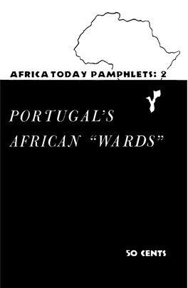 AFRICA TODAY PAMPHLETS: 2 MARVIN HARRIS Is an Assistantprofessor in the Department of Anthropology at Columbia University