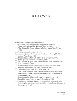 Bibliography of Works Cited in from Our