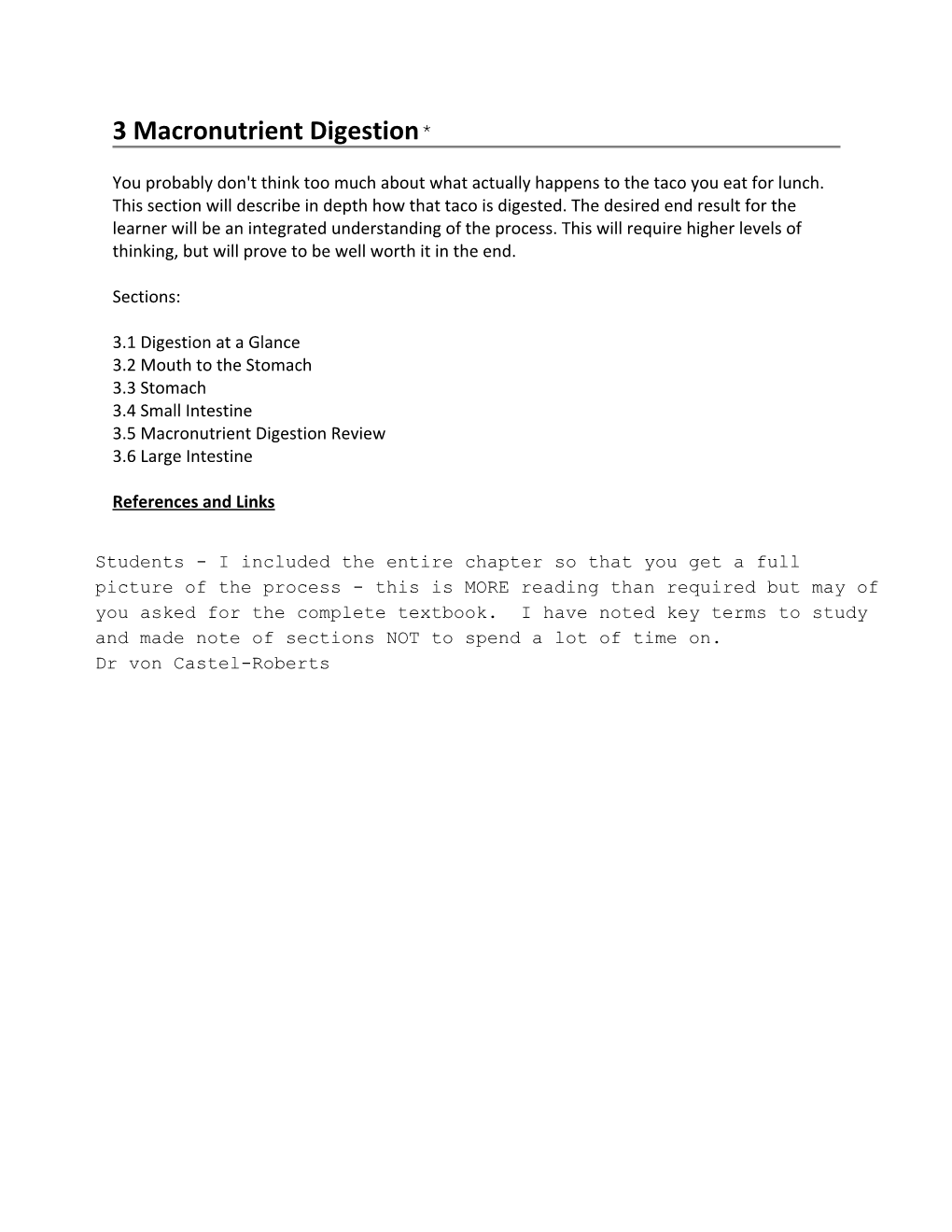 3 Macronutrient Digestion