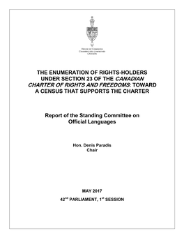 The Enumeration of Rights-Holders Under Section 23 of the Canadian Charter of Rights and Freedoms: Toward a Census That Supports the Charter