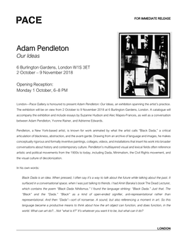 Adam Pendleton Our Ideas
