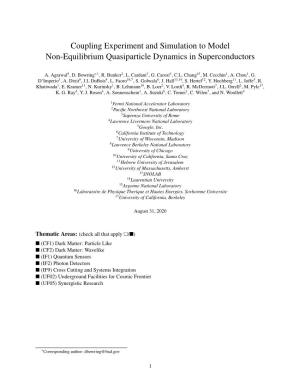 Coupling Experiment and Simulation to Model Non-Equilibrium Quasiparticle Dynamics in Superconductors