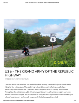 US 6 – the Grand Army of the Republic Highway | Pennsylvania Magazine