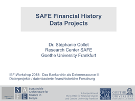 SAFE Financial History Data Projects