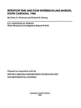RETENTION TIME and FLOW PATTERNS in LAKE MARION, SOUTH CAROLINA, 1984 by Glenn G