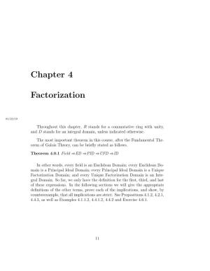 Chapter 4 Factorization