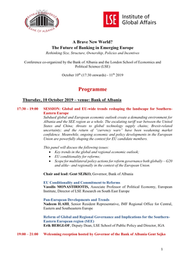 The Future of Banking in Emerging Europe Rethinking Size, Structure, Ownership, Policies and Incentives