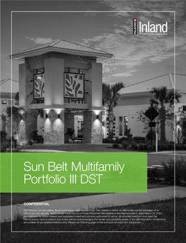 Sun Belt Multifamily Portfolio III DST