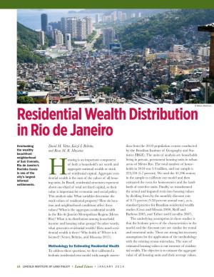 Residential Wealth Distribution in Rio De Janeiro