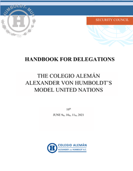 Handbook for Delegations the Colegio Alemán