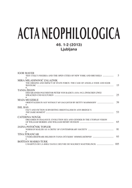 Acta Neophilologica 46