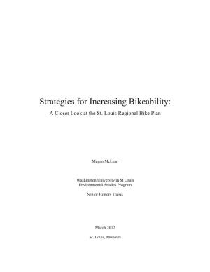 Strategies for Increasing Bikeability