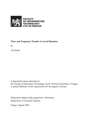 Time and Frequency Transfer in Local Networks by Jir´I Dostál A
