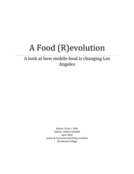 (R)Evolution a Look at How Mobile Food Is Changing Los Angeles