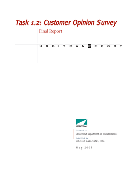 Customer Opinion Survey Final Report