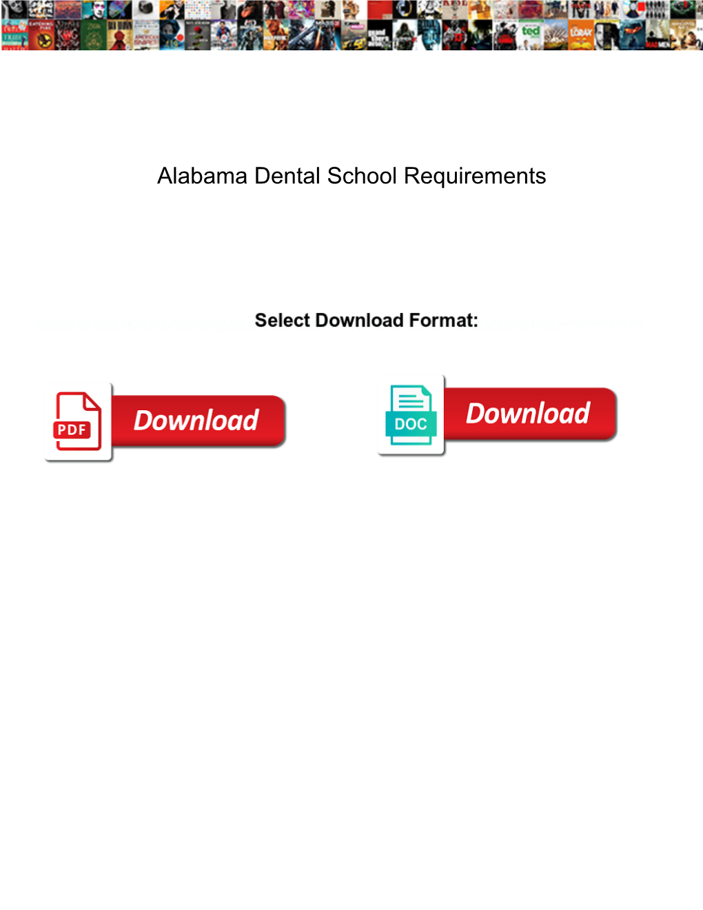 Alabama Dental School Requirements