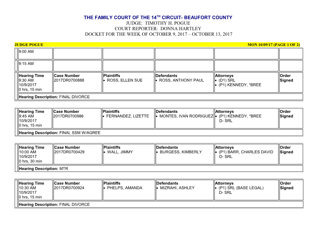 Judge Pogue Mon 10/09/17 (Page 1 of 2)