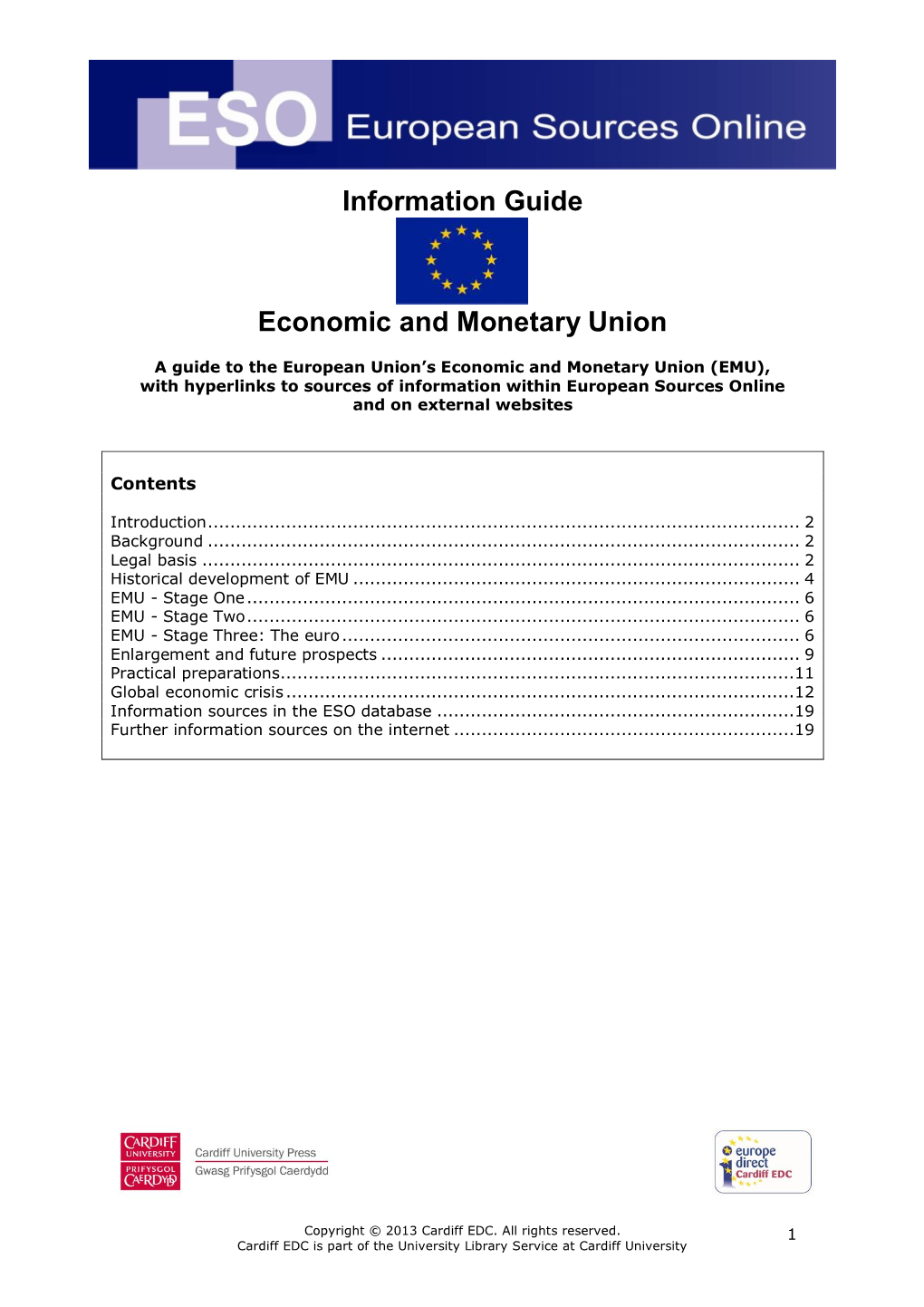 Information Guide Economic and Monetary Union