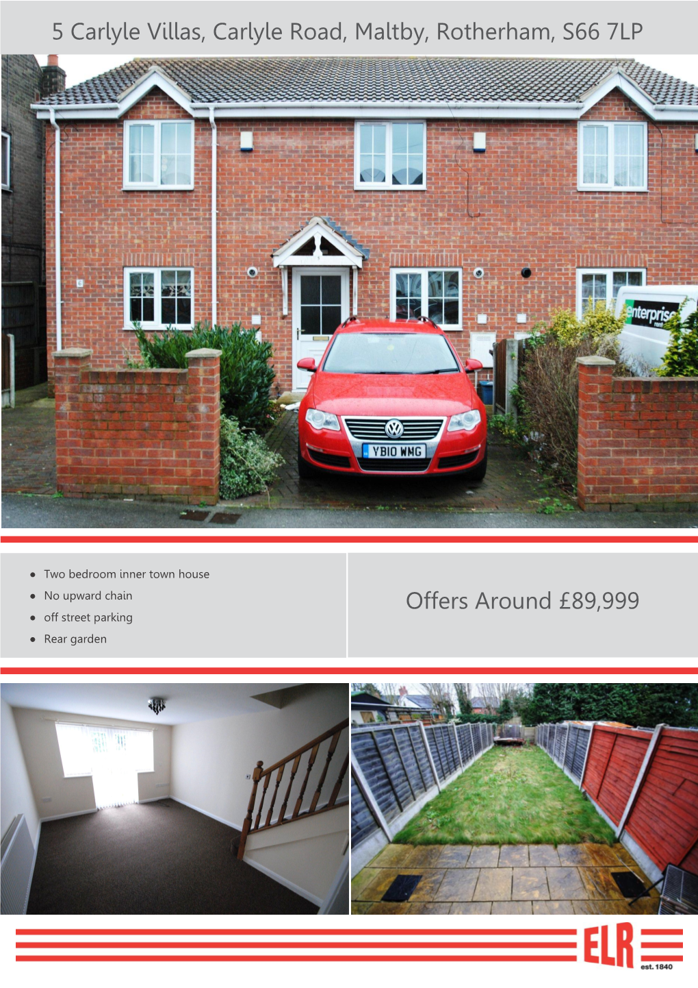 Offers Around £89,999 5 Carlyle Villas, Carlyle Road, Maltby, Rotherham, S66