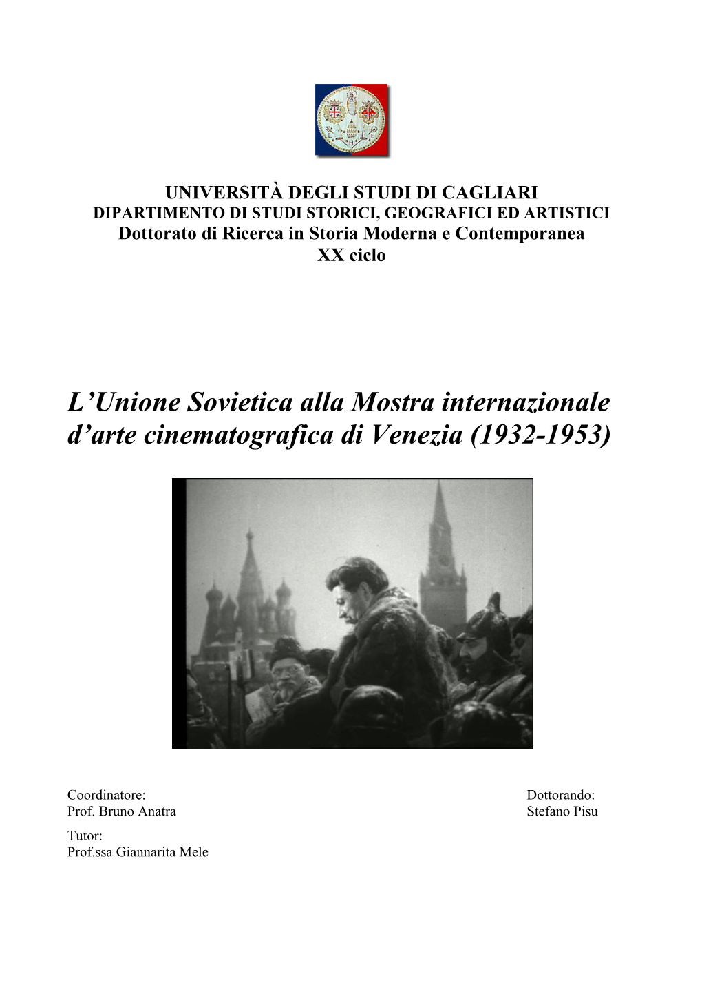 L'unione Sovietica Alla Mostra Internazionale D'arte