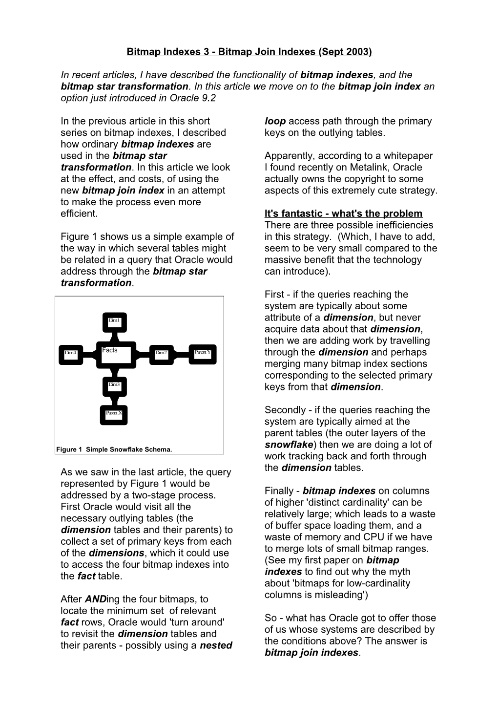 Dbazine Article - Bitmap Indexes Part 3