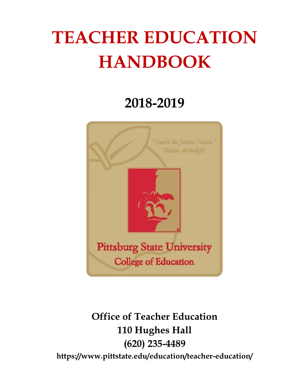 Teacher Education Handbook