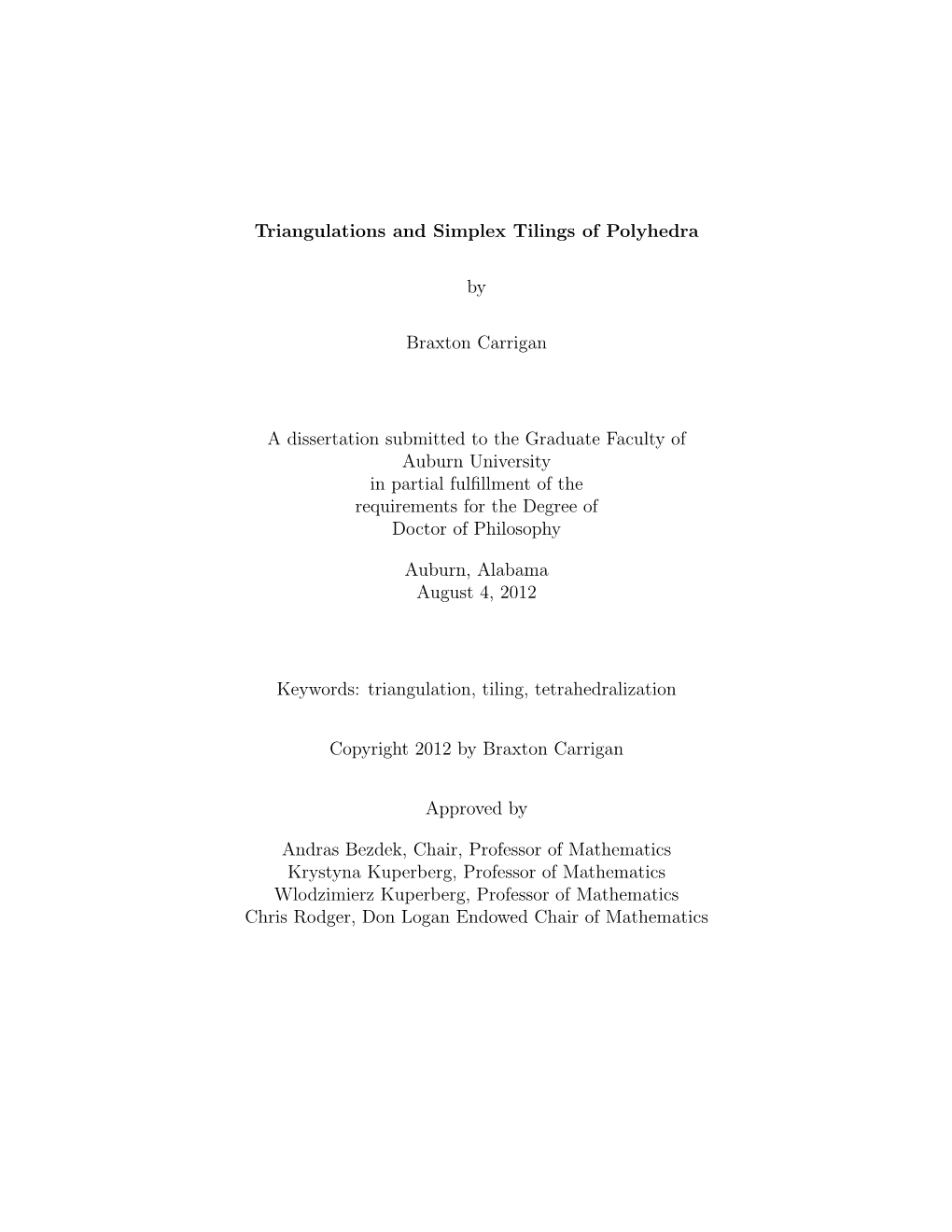 Triangulations and Simplex Tilings of Polyhedra