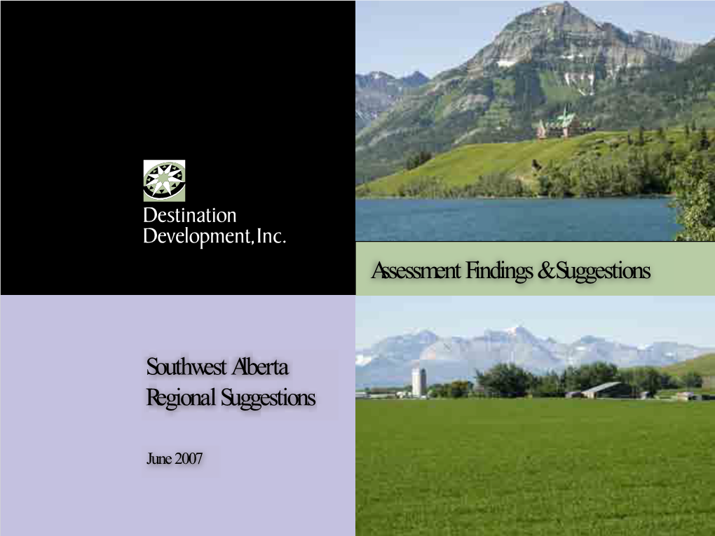 Southwest Alberta Regional Assessment