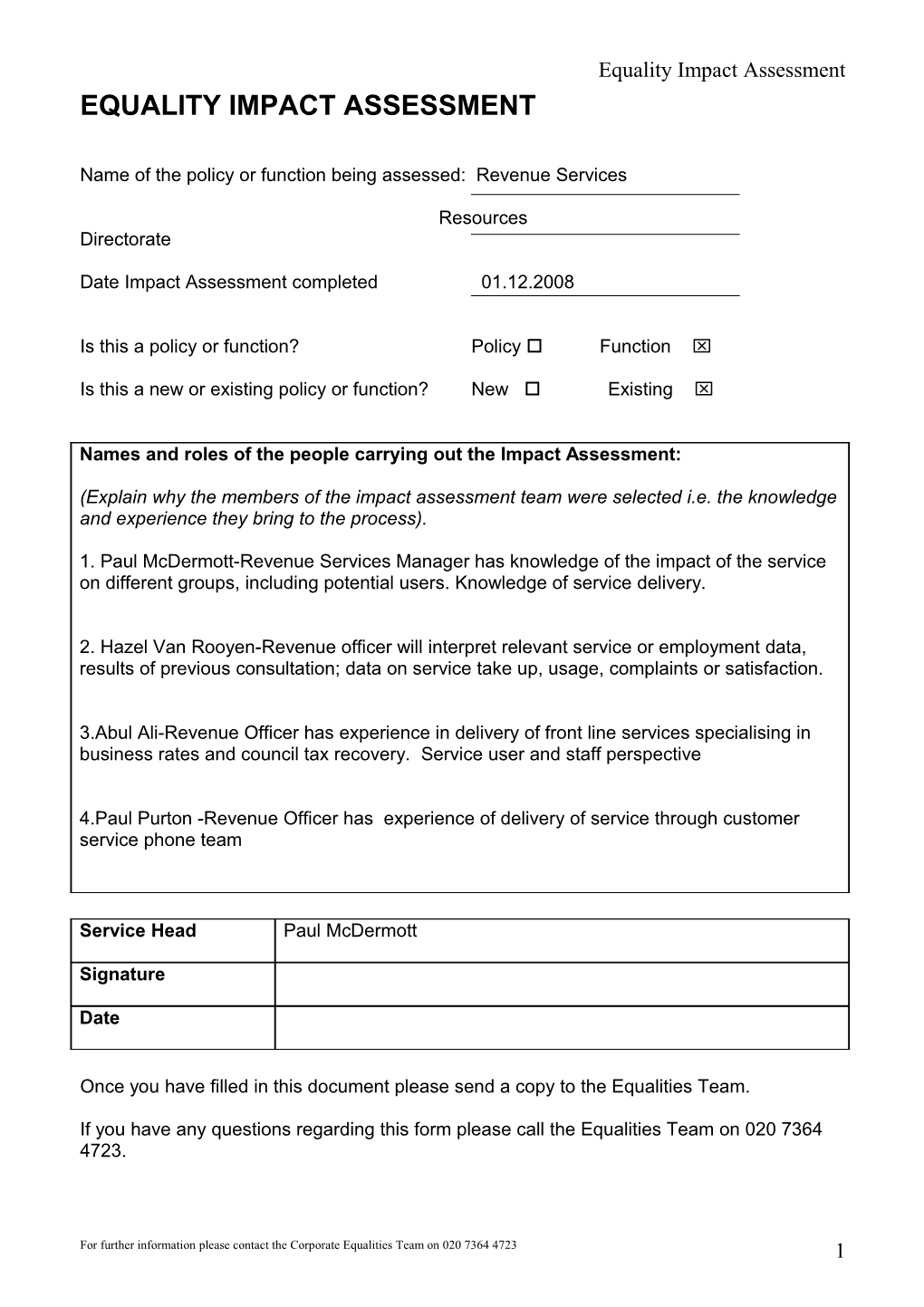 Equality Impact Assessment s2