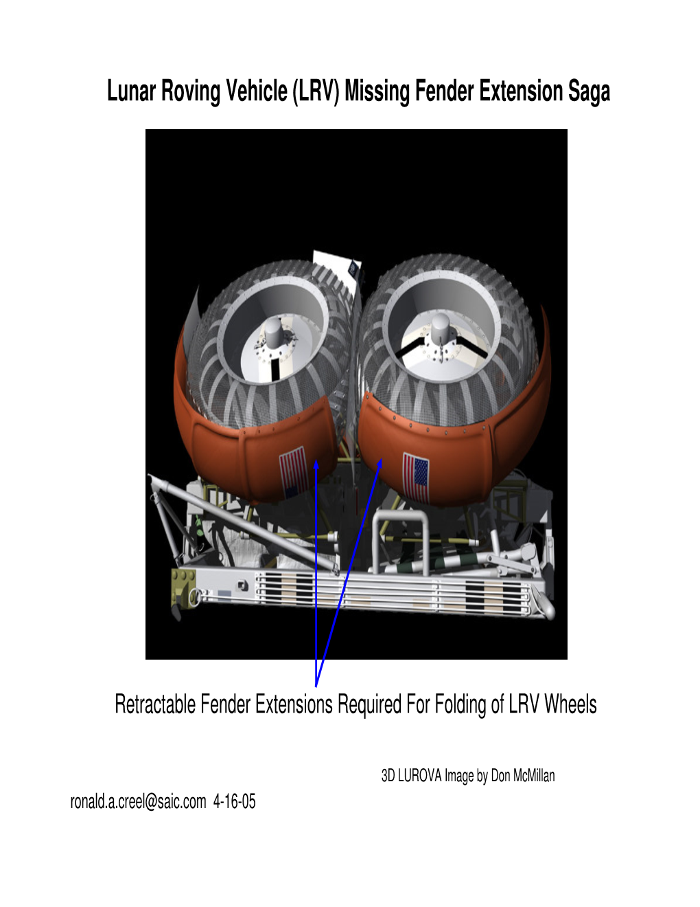 Lunar Roving Vehicle (LRV) Missing Fender Extension Saga